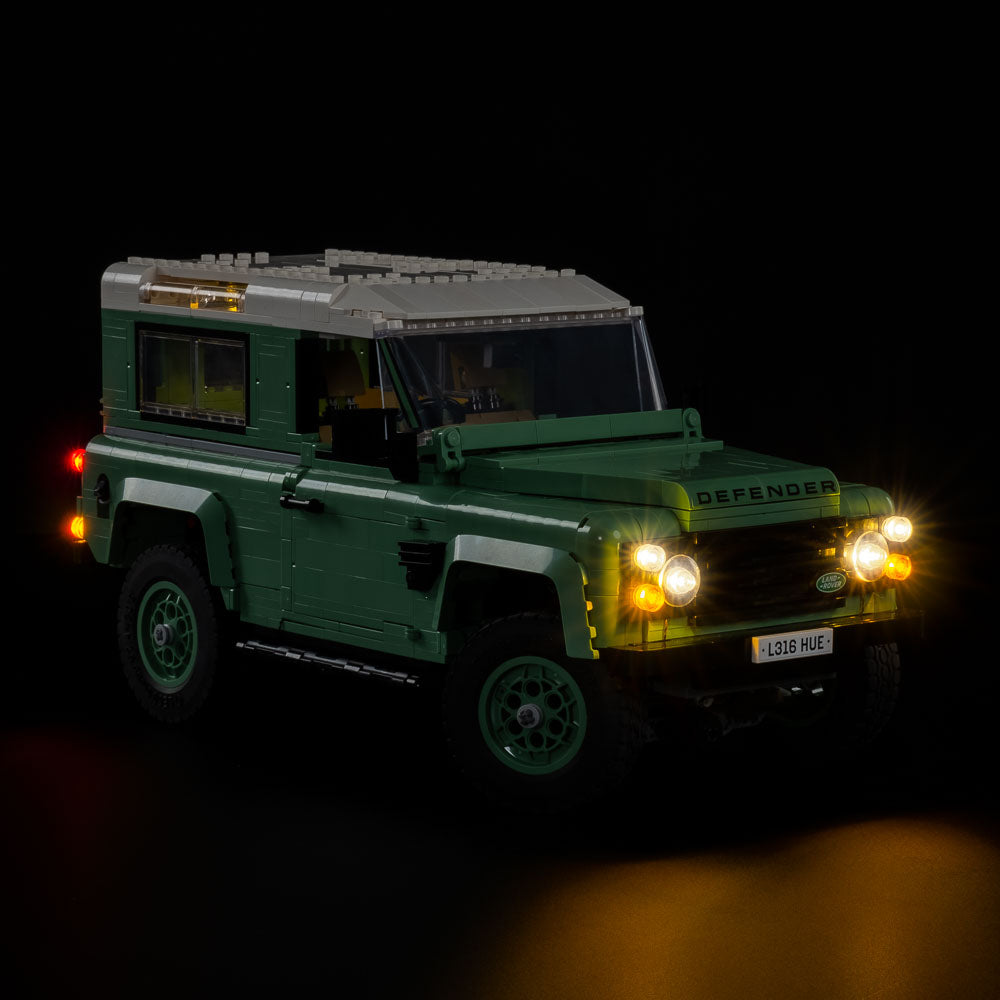 YEABRICKS LED Lighting Kit Compatible with LEGO Icons Land Rover Classic  Defender 90 10317 Building Toy Set(Not Include the Model) 