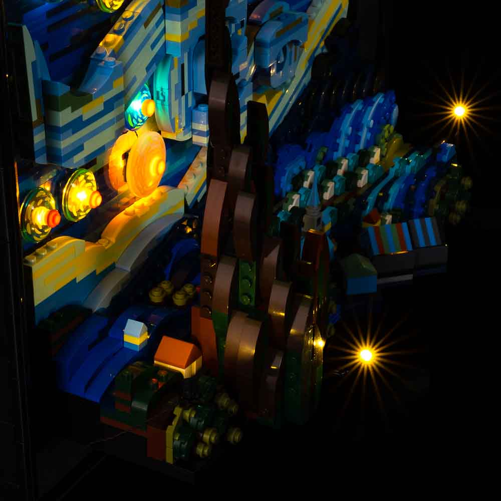Goebel Artis Orbis Kollektion Van Gogh ''Starry Night'' Lampe Set