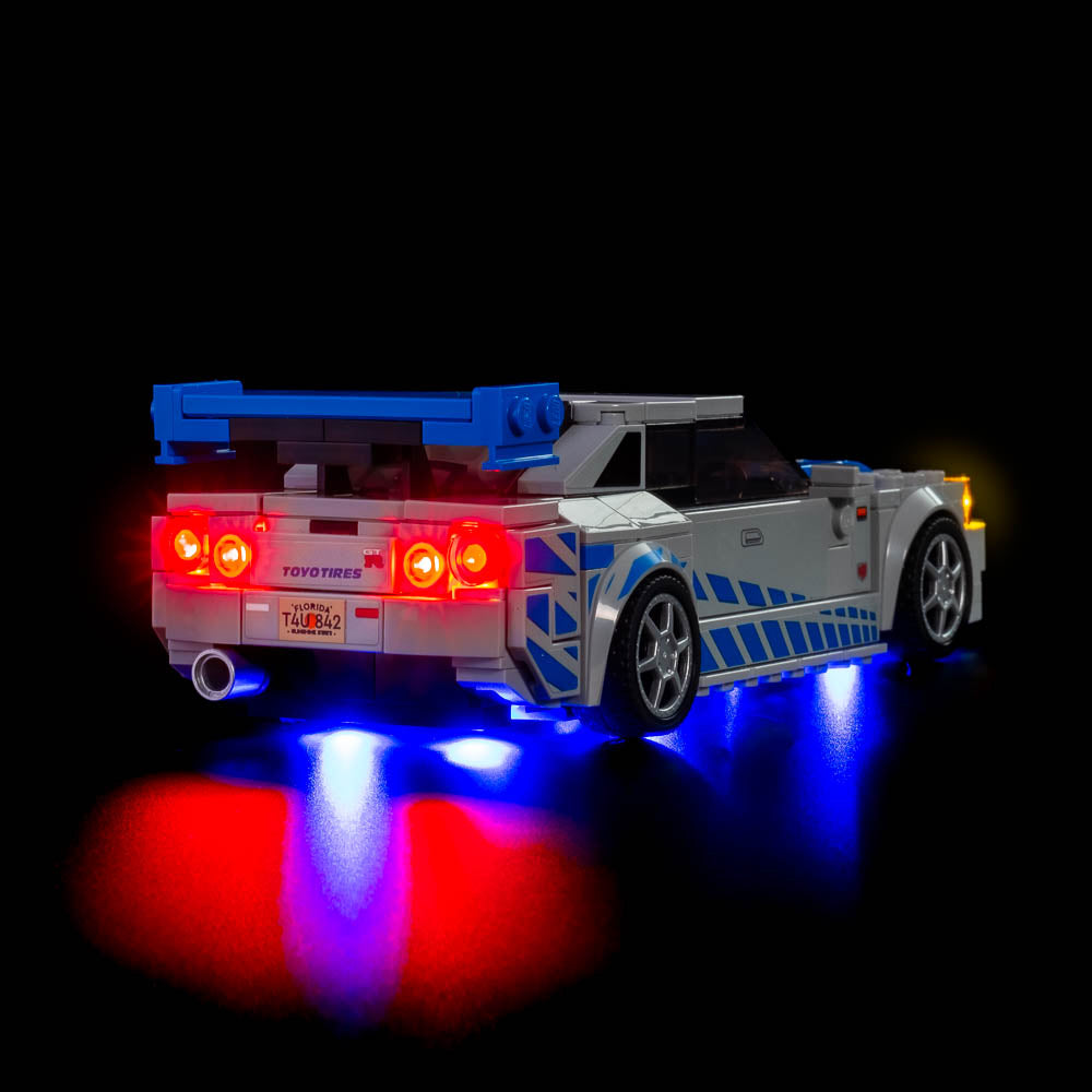 BrickBling LED Light for Lego Speed Champions Fast & Furious Nissan Skyline  GT-R (R34) Toy Car Building Set, DIY Lighting Kit for Lego 76917 (No
